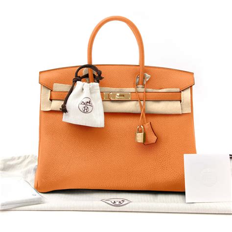 HERMES Togo BIRKIN 35 Orange Poppy 